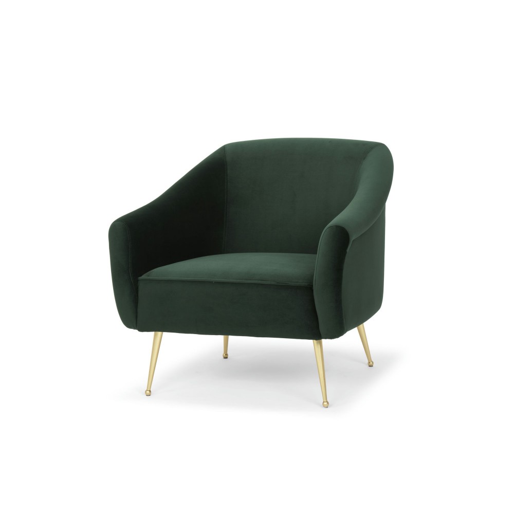 Lucie Emerald Green Fabric Occasional Chair