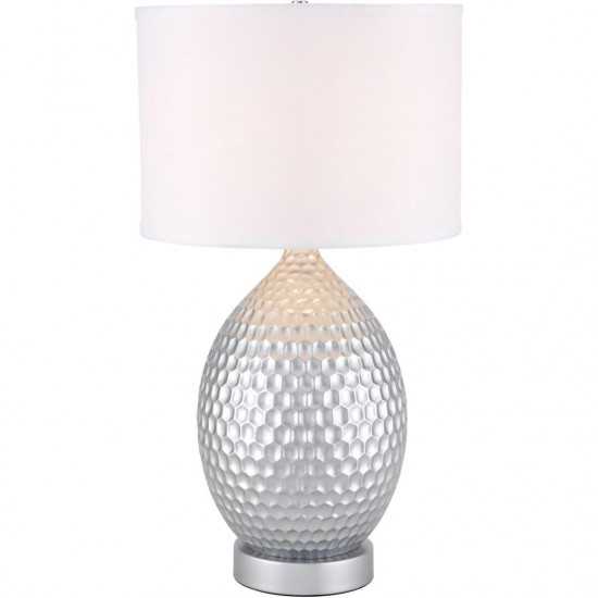 Elegant Decor Miel 1 Light Silver Table Lamp