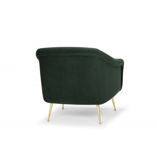 Lucie Emerald Green Fabric Occasional Chair