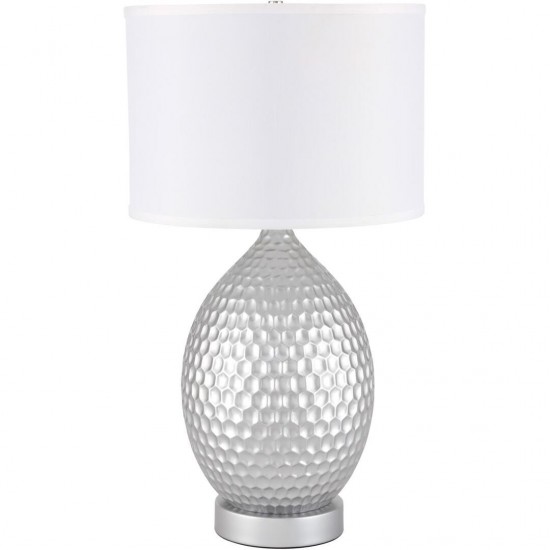 Elegant Decor Miel 1 Light Silver Table Lamp