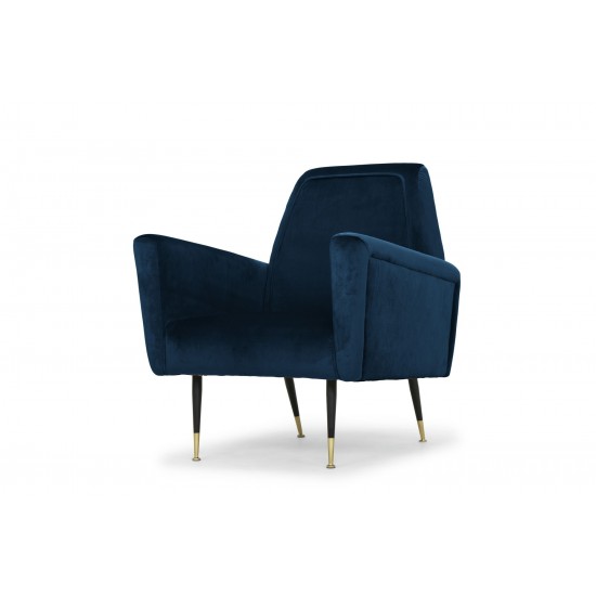 Victor Midnight Blue Fabric Occasional Chair