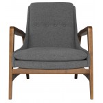 Enzo Shale Grey Fabric Occasional Chair