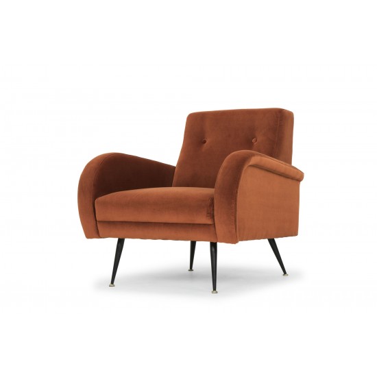 Hugo Rust Fabric Occasional Chair