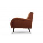 Hugo Rust Fabric Occasional Chair