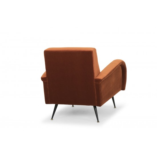 Hugo Rust Fabric Occasional Chair