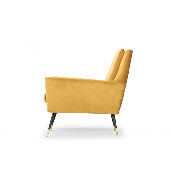 Vanessa Mustard Fabric Occasional Chair