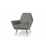 Vanessa Smoke Grey Fabric Occasional Chair