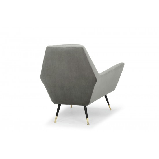 Vanessa Smoke Grey Fabric Occasional Chair