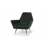 Vanessa Emerald Green Fabric Occasional Chair