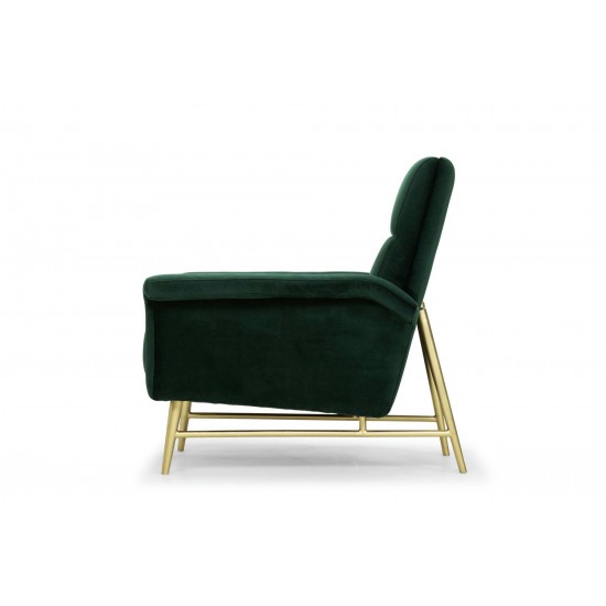 Mathise Emerald Green Fabric Occasional Chair