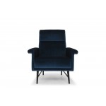 Mathise Midnight Blue Fabric Occasional Chair