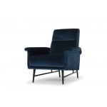 Mathise Midnight Blue Fabric Occasional Chair