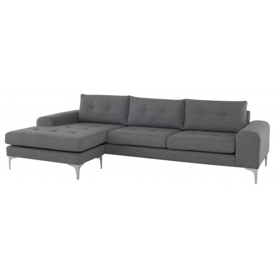 Colyn Shale Grey Fabric Sectional Sofa, HGSC349