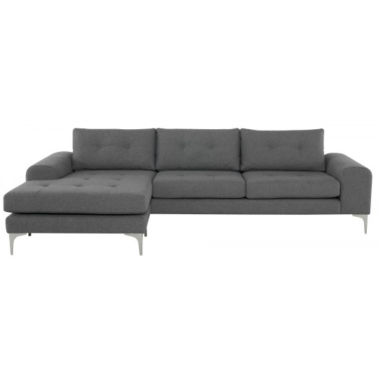 Colyn Shale Grey Fabric Sectional Sofa, HGSC349