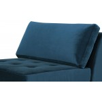 Janis Midnight Blue Fabric Armless Sofa Seat, HGSC361