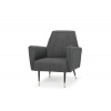 Victor Dark Grey Tweed Fabric Occasional Chair