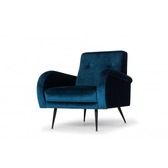 Hugo Midnight Blue Fabric Occasional Chair
