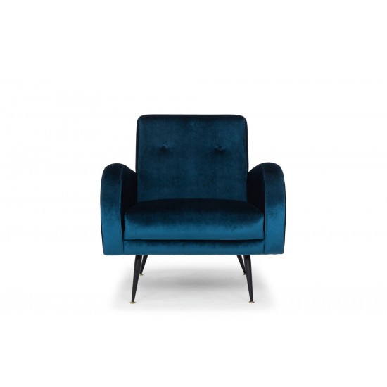 Hugo Midnight Blue Fabric Occasional Chair