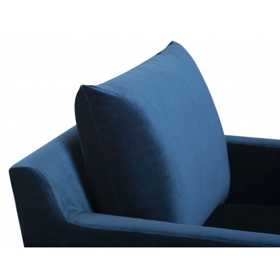 Anders Midnight Blue Fabric Single Seat Sofa, HGSC377