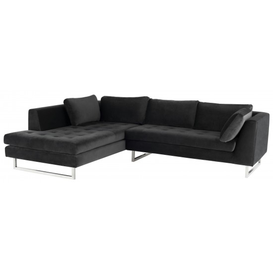 Janis Shadow Grey Fabric Sectional Sofa, HGSC378