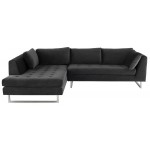 Janis Shadow Grey Fabric Sectional Sofa, HGSC378