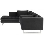 Janis Shadow Grey Fabric Sectional Sofa, HGSC378