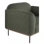 Benson Hunter Green Tweed Fabric Single Seat Sofa
