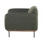 Benson Hunter Green Tweed Fabric Single Seat Sofa