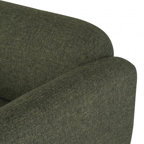 Benson Hunter Green Tweed Fabric Single Seat Sofa