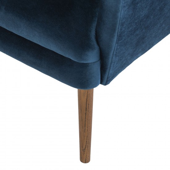 Klara Midnight Blue Fabric Single Seat Sofa