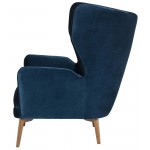 Klara Midnight Blue Fabric Single Seat Sofa