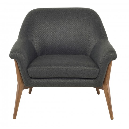 Charlize Storm Grey Fabric Occasional Chair