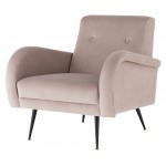 Hugo Blush Fabric Occasional Chair