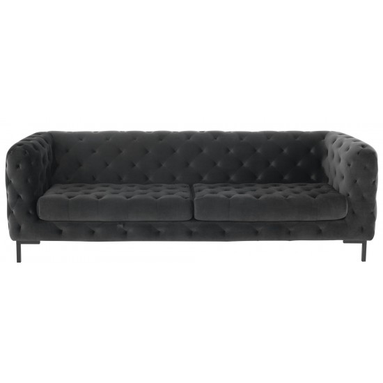 Tufty Shadow Grey Fabric Triple Seat Sofa