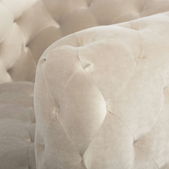 Tufty Nude Fabric Single Seat Sofa