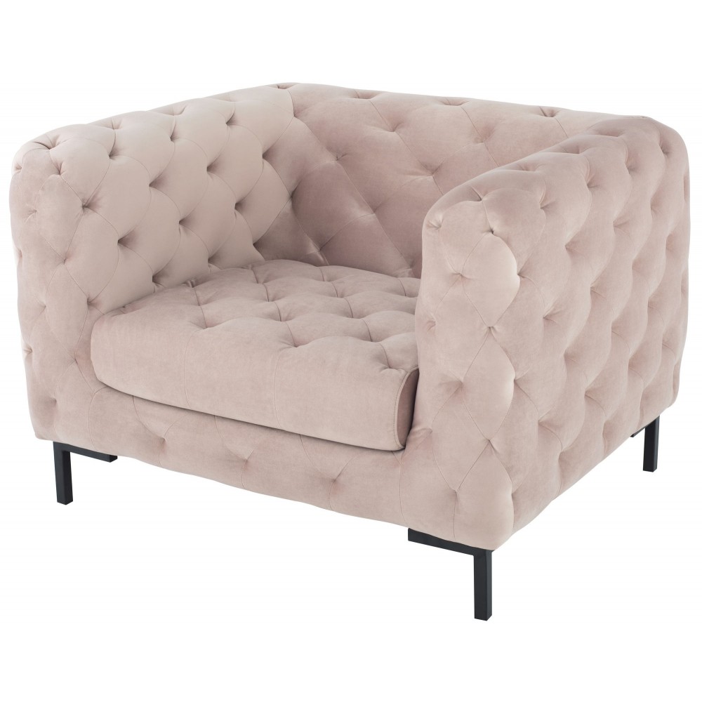 Tufty Blush Fabric Single Seat Sofa Tufty Blush Fabric Single Seat Sofa