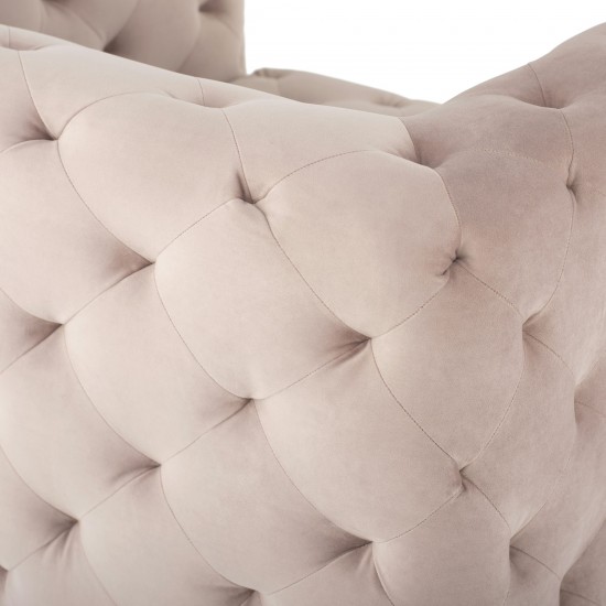 Tufty Blush Fabric Single Seat Sofa