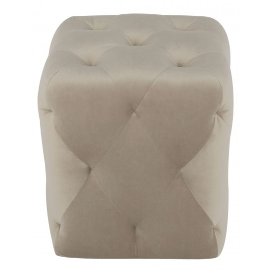 Tufty Nude Fabric Sofa Ottoman