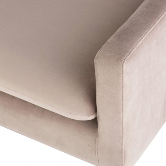 Anders Blush Fabric Triple Seat Sofa, HGSC440