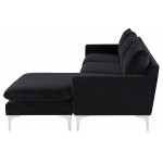 Anders Black Fabric Sectional Sofa, HGSC453