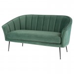 Aria Moss Fabric Double Seat Sofa