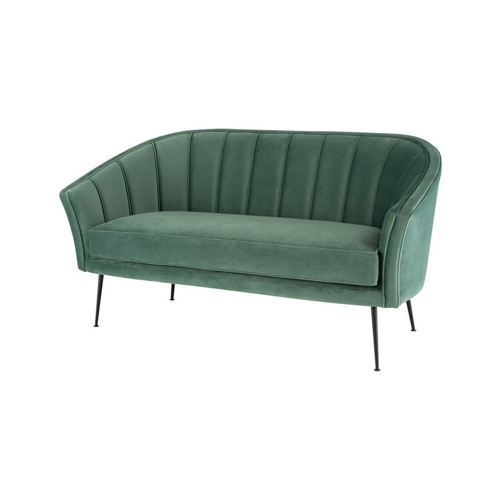 Aria Moss Fabric Double Seat Sofa