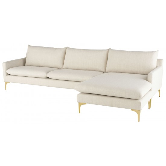 Anders Sand Fabric Sectional Sofa, HGSC482