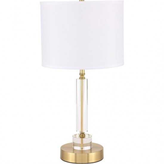 Elegant Decor Deco 1 Light Brass Table Lamp