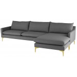 Anders Slate Grey Fabric Sectional Sofa, HGSC483