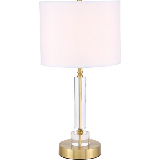 Elegant Decor Deco 1 Light Brass Table Lamp