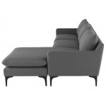 Anders Slate Grey Fabric Sectional Sofa, HGSC487