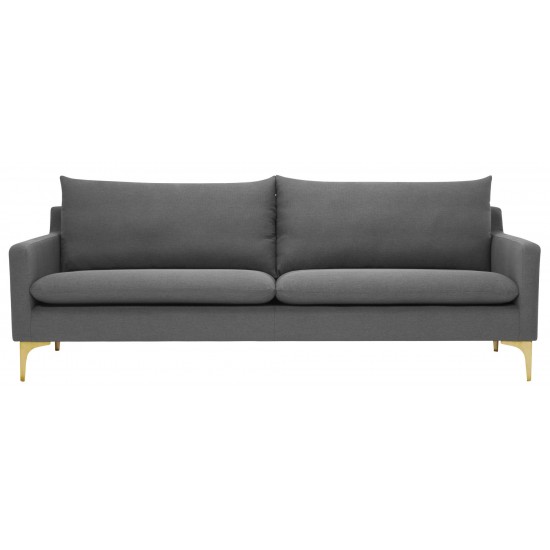 Anders Slate Grey Fabric Triple Seat Sofa, HGSC491