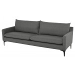 Anders Slate Grey Fabric Triple Seat Sofa, HGSC495