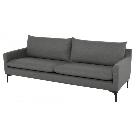 Anders Slate Grey Fabric Triple Seat Sofa, HGSC495